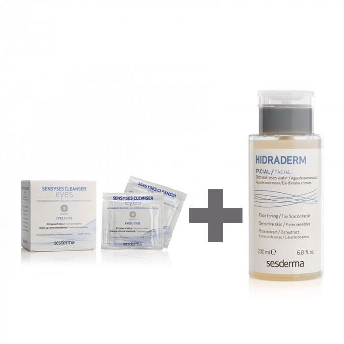 Pack Sensyses Eye Cleanser + Hidraven Agua Avena Rosas